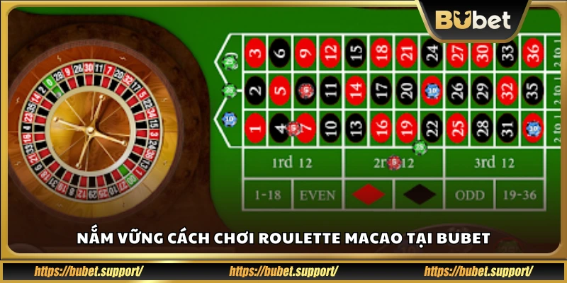Hướng dẫn cách đặt cược Roulette Macao